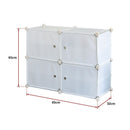 White Cube DIY Shoe Cabinet Rack Storage Portable Stackable Organiser Stand-12