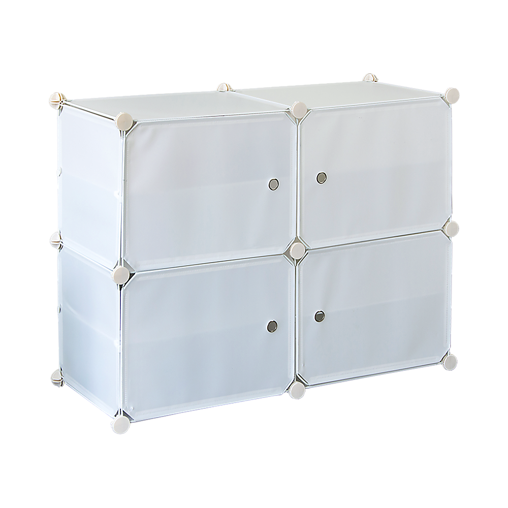 White Cube DIY Shoe Cabinet Rack Storage Portable Stackable Organiser Stand