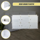 White Cube DIY Shoe Cabinet Rack Storage Portable Stackable Organiser Stand-8