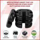 4pcs Outdoor Canopy Tent Leg Weights Anchor Stand Heavy Duty Gazebo Discs Base-6