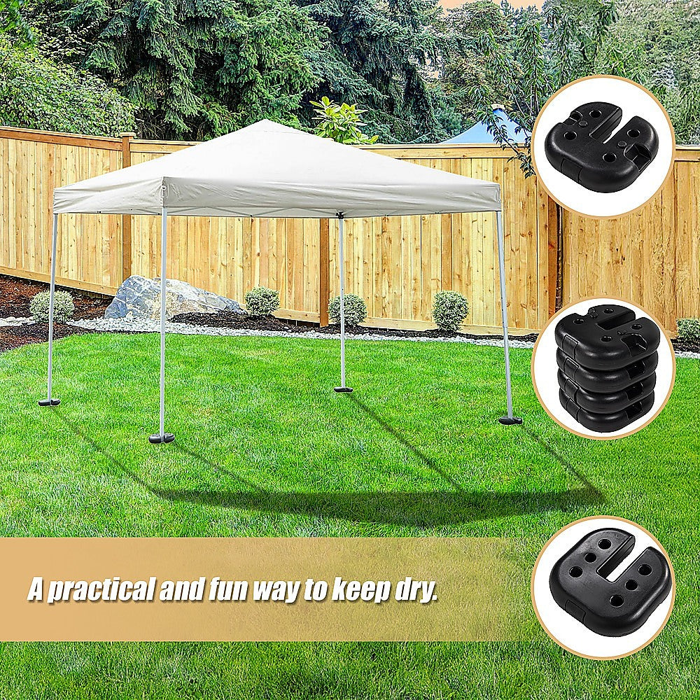 4pcs Outdoor Canopy Tent Leg Weights Anchor Stand Heavy Duty Gazebo Discs Base