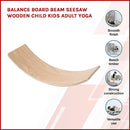Balance Board Beam Seesaw Wooden Child Kids Adult Yoga-3