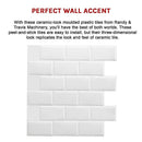 Tiles 3D Peel and Stick Wall Tile Subway White (30 x 30cm x 10 sheets)-9
