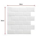 Tiles 3D Peel and Stick Wall Tile Subway White (30 x 30cm x 10 sheets)-10
