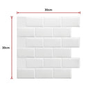 Tiles 3D Peel and Stick Wall Tile Subway White (30 x 30cm x 10 sheets)-11