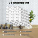 Tiles 3D Peel and Stick Wall Tile Hexagon White (30cm x 30cm x 10 sheets)-9