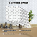 Tiles 3D Peel and Stick Wall Tile Hexagon White (30cm x 30cm x 10 sheets)-9