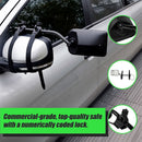 2x Towing Mirrors Pair Clip on Multi Fit Clamp On Towing Caravan 4X4 Trailer-9