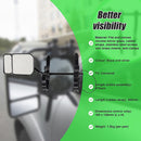 2x Towing Mirrors Pair Clip on Multi Fit Clamp On Towing Caravan 4X4 Trailer-8