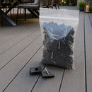 100 Composite Decking Hidden Fixing Fasteners Plastic T Clips & Screws-8