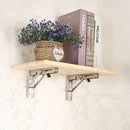 2x 10" Stainless Steel Folding Table Bracket Shelf Bench 50kg Load Heavy Duty-1