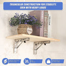 2x 10" Stainless Steel Folding Table Bracket Shelf Bench 50kg Load Heavy Duty-8