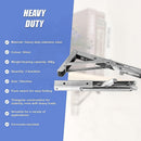 2x 10" Stainless Steel Folding Table Bracket Shelf Bench 50kg Load Heavy Duty-9