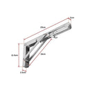 2x 10" Stainless Steel Folding Table Bracket Shelf Bench 50kg Load Heavy Duty-11