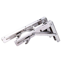 2x 20" Stainless Steel Folding Table Bracket Shelf Bench 50kg Load Heavy Duty-4