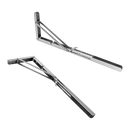 2x 20" Stainless Steel Folding Table Bracket Shelf Bench 50kg Load Heavy Duty-5