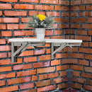 2x 20" Stainless Steel Folding Table Bracket Shelf Bench 50kg Load Heavy Duty-6