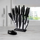 Kitchen 17 Piece Knife Set with Block and Sharpener Chef Knives-5