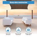 Rectangle Sun Shade Sail Fabric Garden Patio Pool Awning Canopy Cover Coffee-4