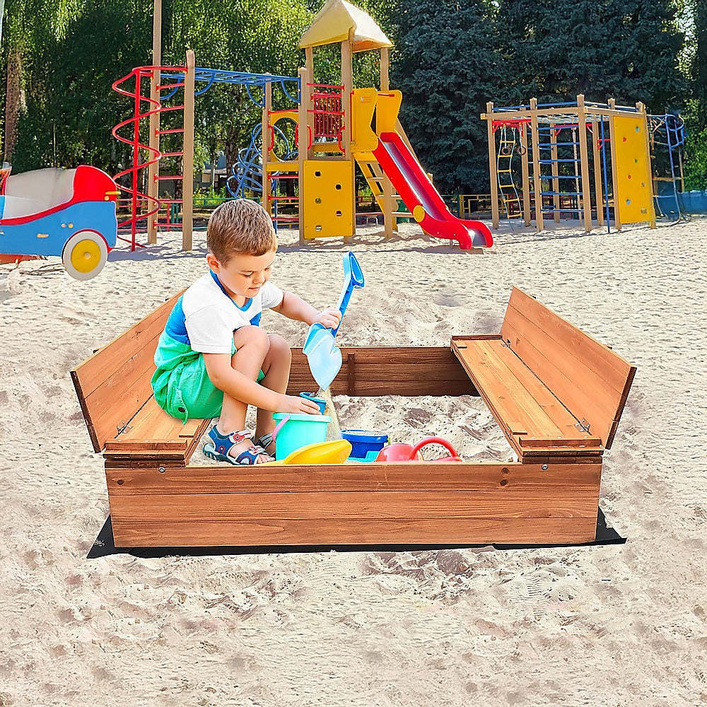 Sandpit Kids Wooden Sand box - 0