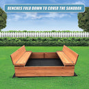 Sandpit Kids Wooden Sand box-8