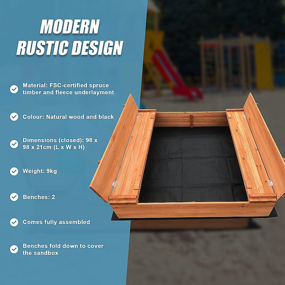 Sandpit Kids Wooden Sand box