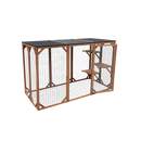 180cm Large Cat Enclosure Wooden Outdoor Cage with 3 Platforms-8