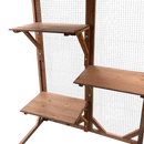 180cm Large Cat Enclosure Wooden Outdoor Cage with 3 Platforms-10