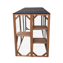 180cm Large Cat Enclosure Wooden Outdoor Cage with 3 Platforms-13