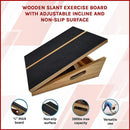 Wooden Slant Exercise Board With Adjustable Incline And Non-Slip Surface-6