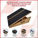Wooden Slant Exercise Board With Adjustable Incline And Non-Slip Surface-3