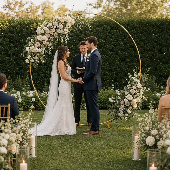 2M Wedding Hoop Round Circle Arch Backdrop Flower Display Stand Frame Background