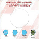 2M Wedding Hoop Round Circle Arch Backdrop Flower Display Stand Frame Background-4