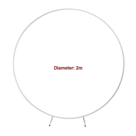 2M Wedding Hoop Round Circle Arch Backdrop Flower Display Stand Frame Background