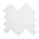 Tiles 3D Peel and Stick Wall Tile Herringbone White 10 Sheets-1