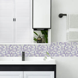 Tiles 3D Peel and Stick Wall Tile Crystal Mosaic 10 Sheets - 0