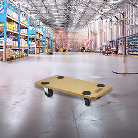 200kg Heavy Duty Hand Dolly Furniture Wooden Trolley Cart Moving Platform Mover - 0