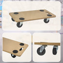 200kg Heavy Duty Hand Dolly Furniture Wooden Trolley Cart Moving Platform Mover-9