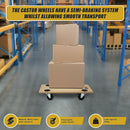 200kg Heavy Duty Hand Dolly Furniture Wooden Trolley Cart Moving Platform Mover-11