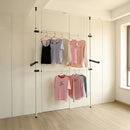 Heavy Duty Adjust Clothes Rail Storage Garment Shelf Hanging Display Stand Rack-4