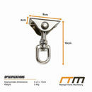 360 Degree Swivel Swing Hanger with Stainless Steel Hook for Ceiling Heavy Duty Hanging Gym Equipment-12