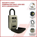 Security 4 Digit Combination Cable Lock Box With Luminous Dials-8