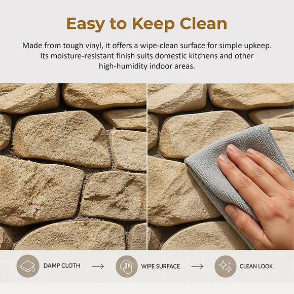 Rustic Rock Brick Wallpaper