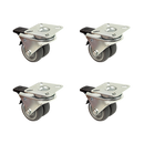 4x 2 Inch Heavy Duty Swivel Castor Wheels 50mm Brake-5