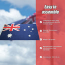 Australian Flag Heavy Duty Woven Spun Poly Australia Flag Metal Clips-4