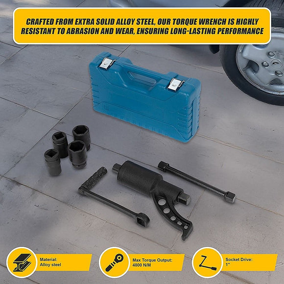 1:58 Torque Multiplier Set Wrench Lug Nut Labour Saving Lugnuts 4 Sockets