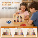 Wooden 4 in a Row Game Classic Family Board Game Educational Toy for Kids & Children-9