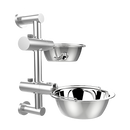 Wall Mounted Dog Bowl Adjustable Height Pet Feeder-1