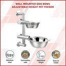Wall Mounted Dog Bowl Adjustable Height Pet Feeder-3