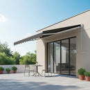 Outdoor Folding Arm Awning Retractable Sunshade Canopy Grey 5.0m x 2.5m-7